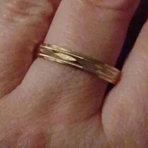 New yellow tone wedding band